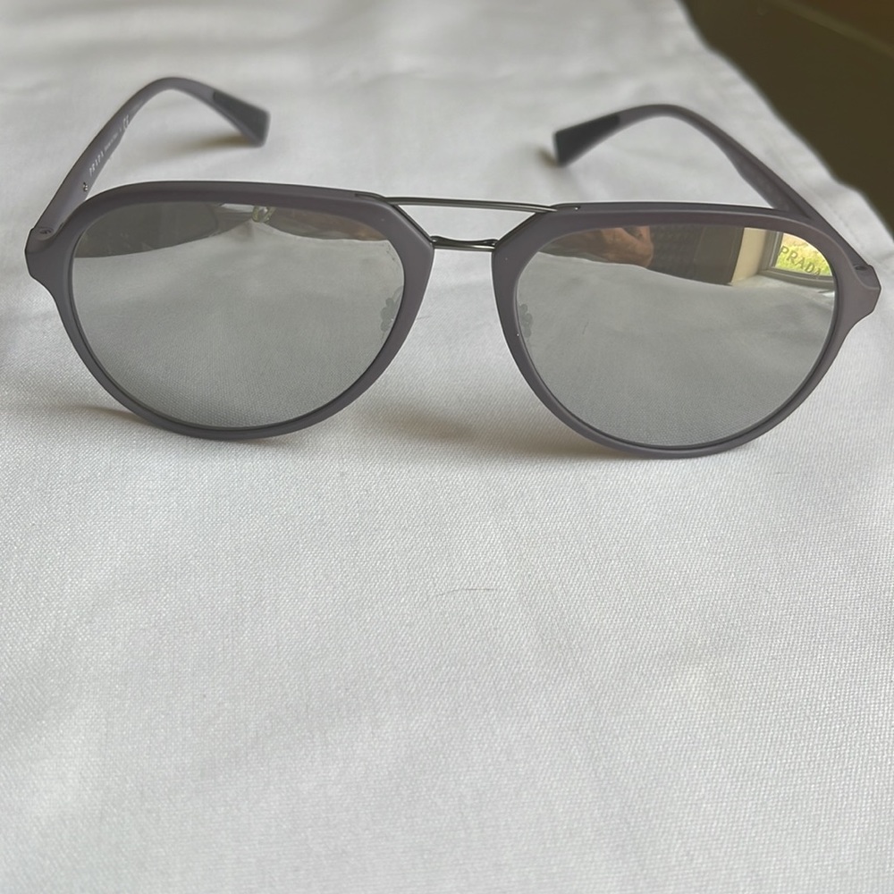 PRADA Linea Rosa SPS-05R 58 17 135 K3 E 2BO UNISEX Pilot Grey rubber frames.Cool